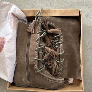 Joyfolie Suede Cheyenne Boots in Brindle sz 8